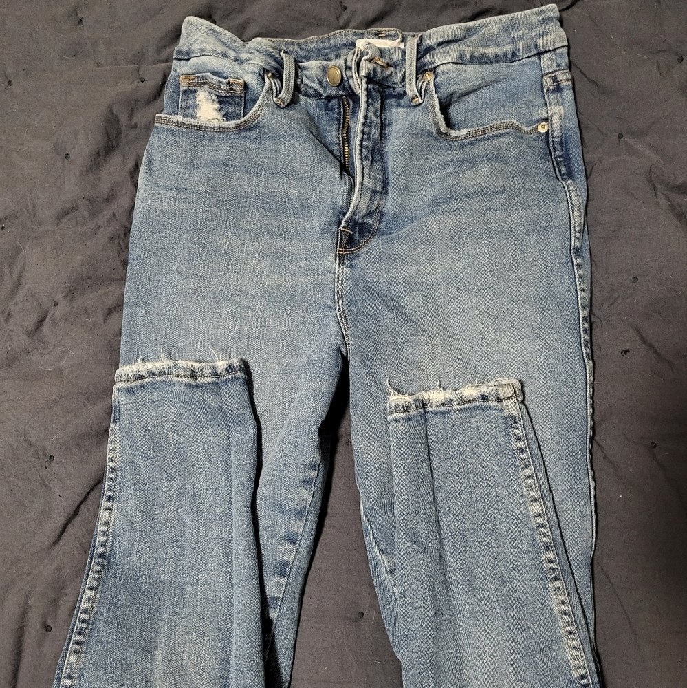 GOOD CURVE SKINNY NATURAL FRAY
